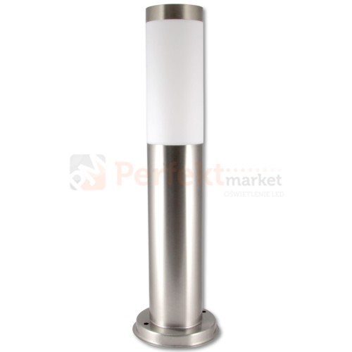 oprawa ogrodowa stojaca srebrna chromowana okrągła Livia 45cm E27 200504