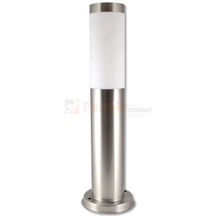 oprawa ogrodowa stojaca srebrna chromowana okrągła Livia 45cm E27 200504