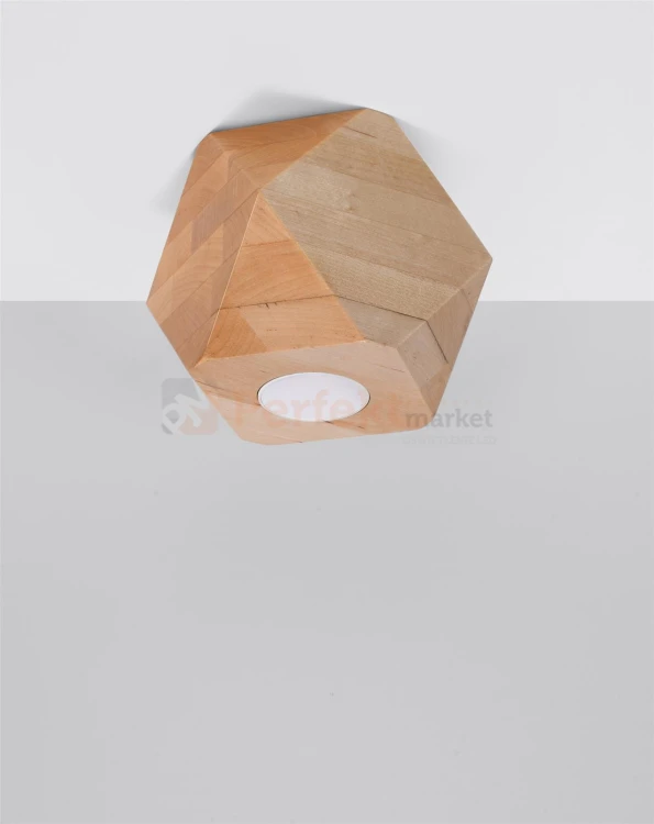 Plafon WOODY 1 naturalne drewno Sollux