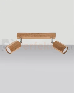 Plafon drewniany spot ZEKE 2 dąb Sollux SL.1029