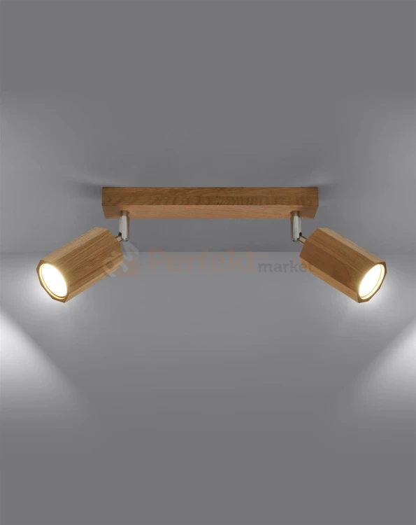 Plafon ZEKE 2 dąb Sollux