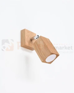 Kinkiet drewniany regulowany KEKE dąb Sollux SL.1035