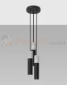 Lampa wisząca BORGIO 3P czarny Sollux