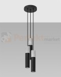 Lampa wisząca BORGIO 3P czarny Sollux