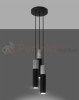 Lampa wisząca BORGIO 3P czarny Sollux