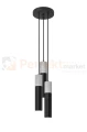 Lampa wisząca BORGIO 3P czarny Sollux