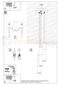 Lampa wisząca BORGIO 3P czarny Sollux