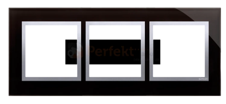 Simon 54 nature ramka potrójna szkło księzycowa lawa czarna DRN3/74 perfektmarket