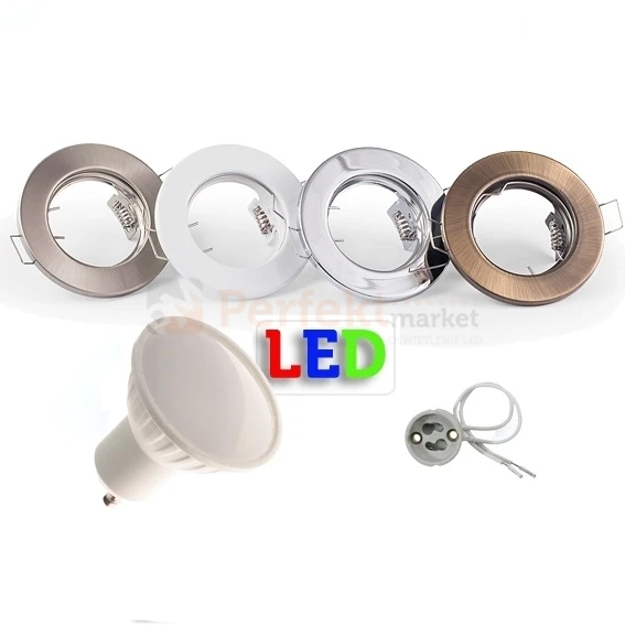 Zestaw LED oprawa żarówka 4W GU10 s perfektmarket sklep oswietlenie