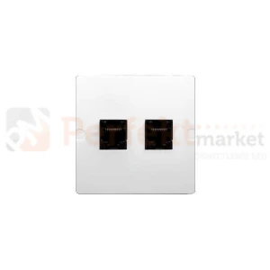 Gniazdo komputerowe RJ45 kategoria 5e + telefoniczne RJ11 Simon Basic BMF5T.02/11