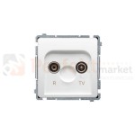 Gniazdo antenowe R-TV końcowe separowane tłum.:1dB biały16A oświetlenie_led LED Simon Basic BMZAR1/1.01/11
 perfektmarket hurtownia_olsztyn