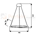 Lampa LED wisząca Orion 507 Milagro czarna