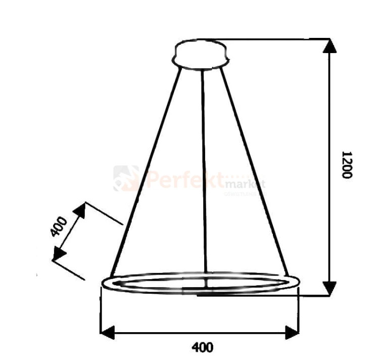 Lampa LED wisząca Orion 507 Milagro czarna