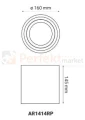 oprawa_halogenowa oprawa_ruchoma okrągła biała lampa wisząca oświetlenie_led oprawa_led oświetlenie żarówki_led AR111 lampy_wiszące halogeny_led oprawy_do_łazienki lampa_led crosti sasari RO AR1414RP wymiary rozmiar perfektmarket
