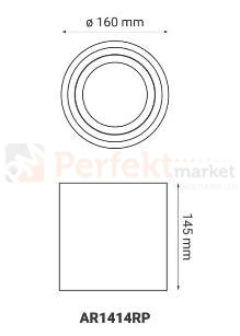 oprawa_halogenowa oprawa_ruchoma okrągła biała lampa wisząca oświetlenie_led oprawa_led oświetlenie żarówki_led AR111 lampy_wiszące halogeny_led oprawy_do_łazienki lampa_led crosti sasari RO AR1414RP wymiary rozmiar perfektmarket
