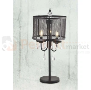 Lampa stołowa Bresso 3xE14 Polux 310538 czarna