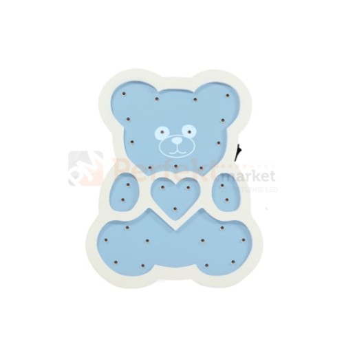 lampka dziecięca drewniana led mis niebieski na baterie aa polux 310651 perfektmarket.jpg