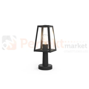 Lutec lampa ogrodowa słupek czarny 34cm FIA 1xE27 czarny IP54 7290901012