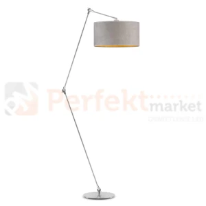 Lampa stojąca BARI VELUR 1468V/1 Lysne szaro złota stelaż czarny