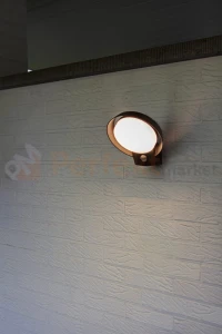 Lutec kinkiet zewnętrzny LED z czujnikiem PIR POLO 16W 1100lm 3000K antracyt IP54 5205702118