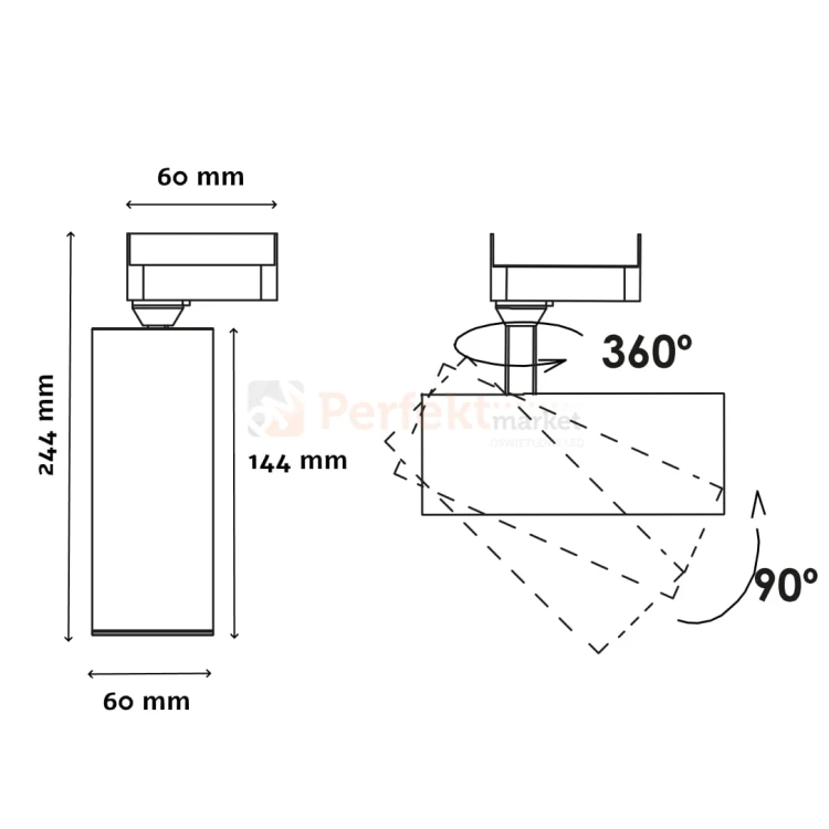oprawa na szynoprzewód szynowa czarna ida 1f gu10 wymiary 3 perfektmarket olsztyn.jpg