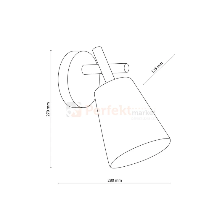 Kinkiet ścienny VAIO biały 818 TK Lighting wymiary