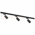 Zestaw Szynoprzewód 3xPipe GU10 + Prowadnica 1,5m - Czarny ML8719