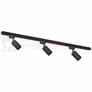 Milagro zestaw szynoprzewód 150cm reflektory 3x Pipe GU10 czarny ML8719