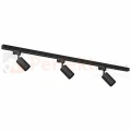 Zestaw Szynoprzewód 3xPipe GU10 + Prowadnica 1,5m - Czarny ML8719