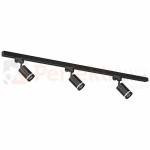 Zestaw Szynoprzewód 3xPipe Ring GU10 + Prowadnica 1,5m - Czarny ML8721