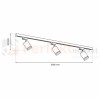 Zestaw Szynoprzewód 3xPipe Ring GU10 + Prowadnica 1,5m - Czarny ML8721