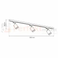Zestaw Szynoprzewód 3xPipe Ring GU10 + Prowadnica 1,5m - Biały ML8722