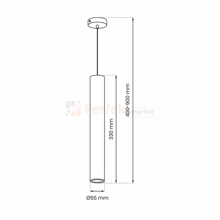 Lampa wisząca HUDSON BLACK 1xGU10 MLP8791