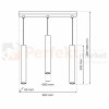 Lampa wisząca HUDSON BLACK 3xGU10 MLP8792