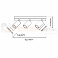 Lampa sufitowa HUDSON BLACK 3xGU10 MLP8796