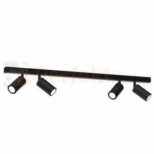 Lampa sufitowa spot regulowany czarny HUDSON BLACK 4xGU10 MLP8797