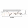Lampa sufitowa HUDSON BLACK 4xGU10 MLP8797
