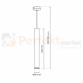 Lampa wisząca HUDSON WHITE 1xGU10 MLP8798