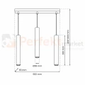 Lampa wisząca HUDSON WHITE 3xGU10 MLP8799
