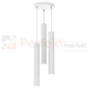 Lampa wisząca biała tuby HUDSON WHITE 3xGU10 MLP8800