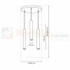 Lampa wisząca HUDSON WHITE 3xGU10 MLP8800