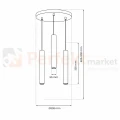 Lampa wisząca HUDSON WHITE 3xGU10 MLP8800