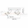 Lampa sufitowa HUDSON WHITE 2xGU10 MLP8802