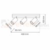 Lampa sufitowa HUDSON WHITE 3xGU10 MLP8803