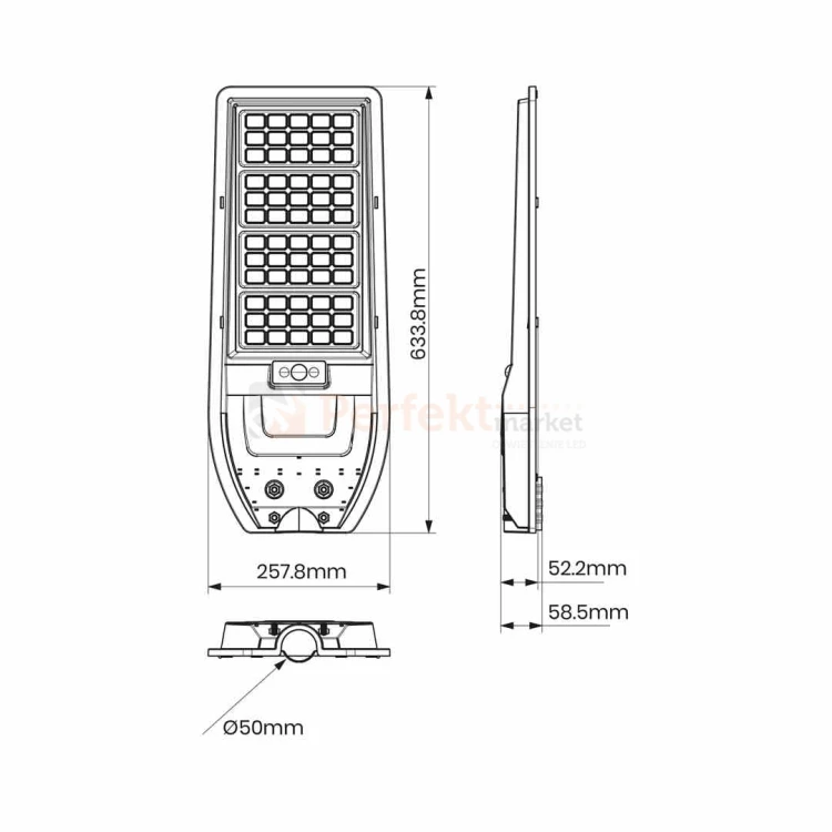 Latarnia Solarna Via 150W 1800lm 6000K EKO9095