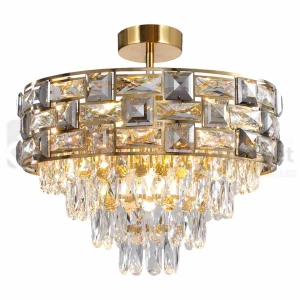 Plafon złoty kryształowy LUXURIA 9xE14 ML8894