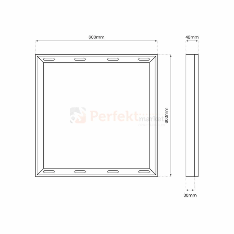 Ramka 600*600 Panel LED Aluminiowa EKP9131