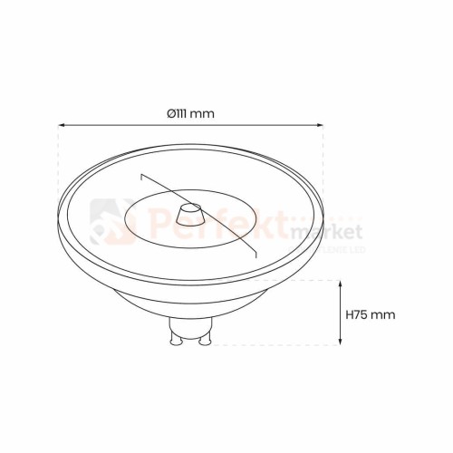 ŻARÓWKA AR111 - 10,5W GU10 4000K/ Biały z odbłyśnikiem AR8615