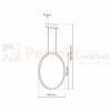 Lampa wisząca Saturno Black 28W LED ML8854