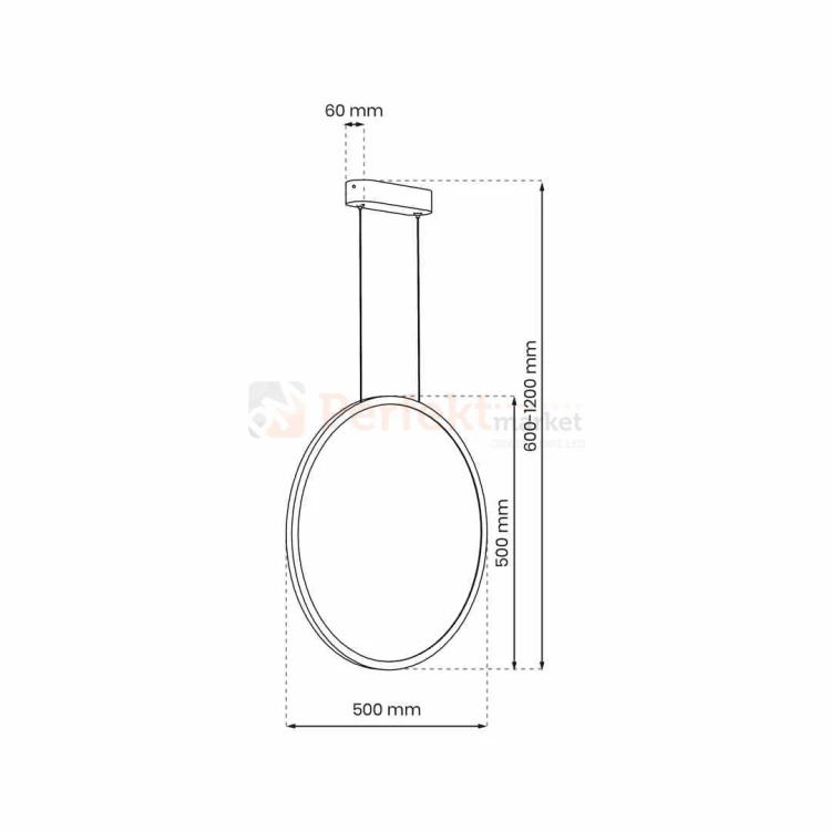 Lampa wisząca Saturno Black 28W LED ML8854